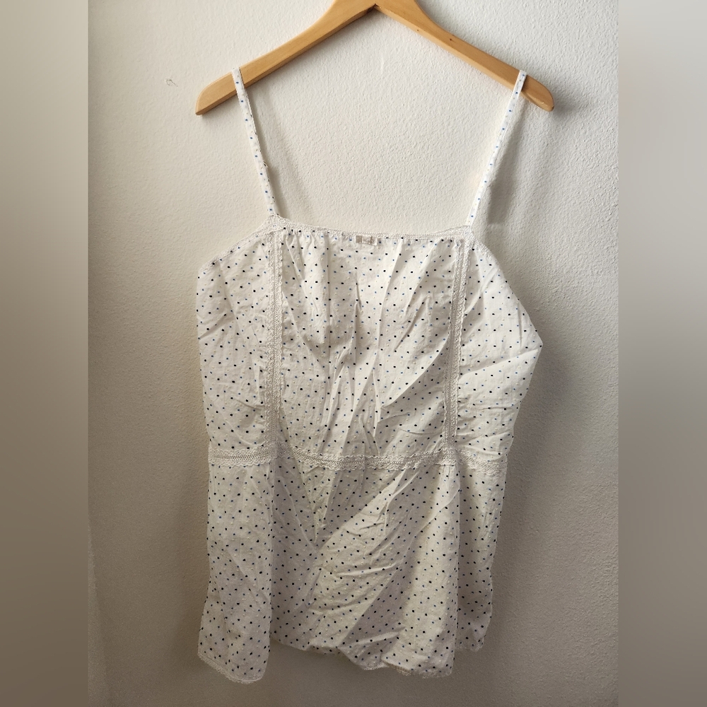 Kate Spade Sleepwear Chemise Nightgown White Polka‎ Dot Women’s Extra Large XL